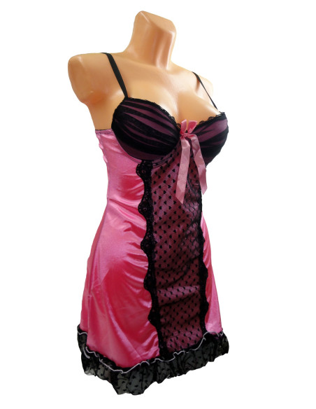 NIGHTTDRESS SATIN 2 LIGHT ROSE - 3