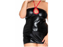 Black erotic dress like leather large size - 5