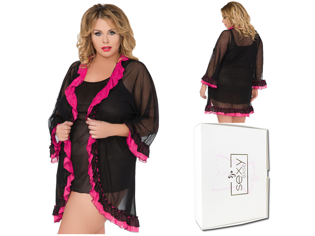 Ensemble de lingerie T-shirt et peignoir grandes tailles - 4