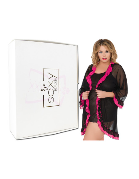 Ensemble de lingerie T-shirt et peignoir grandes tailles - 5
