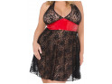 Black lace dress with a red belt - 6
