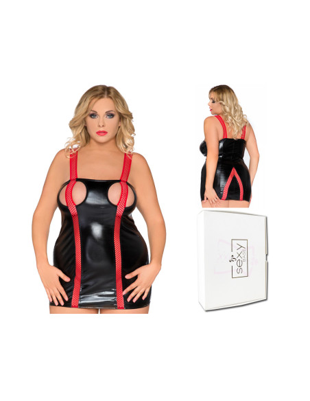 Robe érotique noire grande taille - 4