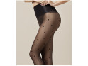 Black dotted pea tights flat belly effect - 2