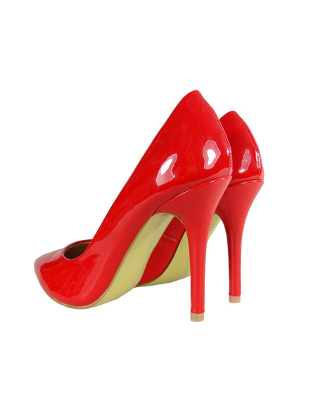 Red female pins lacquered boots - 2