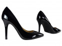 Épinglettes noires pour femmes, chaussures classiques laquées - 3