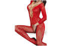 Női vörös erotikus bodystocking fehérnemű - 7
