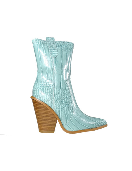 Bottes en cuir bleu pour cowgirls - 1