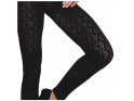Black patterned leggings women's gaiters - 2