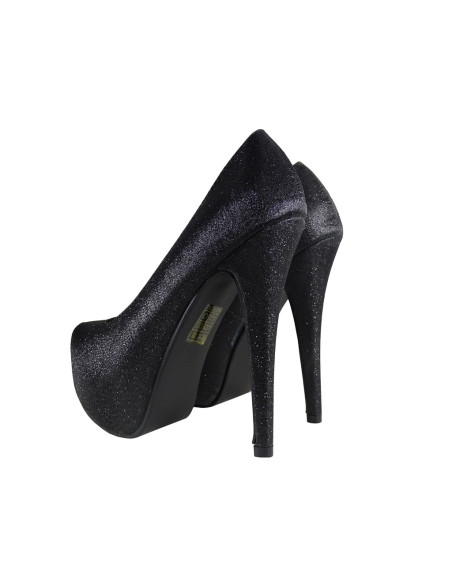 Epingles noires sur les chaussures pour femmes en cuir écologique - 2