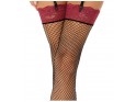 Black cabaret stockings with red lace - 2
