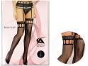 Cabaret stockings black small eyelet with lace - 3