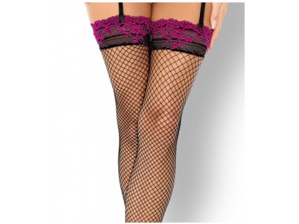 Cabaret stockings with lace small mesh - 2