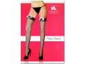 Black cabaret ladies' stockings with lace - 1