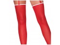 Raudonos lygios kalėdinės dryžuotos kojinės - 2