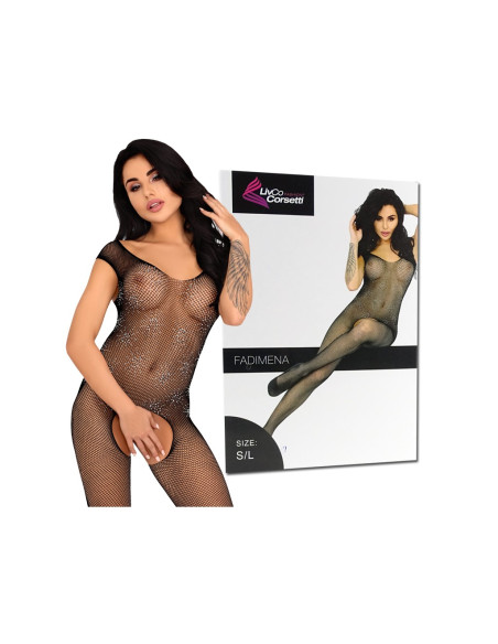Teljes test fekete necc bodystocking - 4