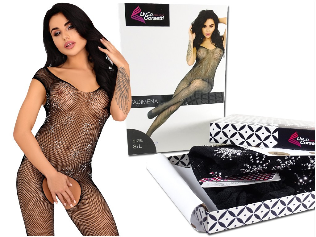 Black bodystocking whole-body cabbage - 5