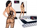 Juodas bodystocking elastingas erotinis apatinis trikotažas - 5