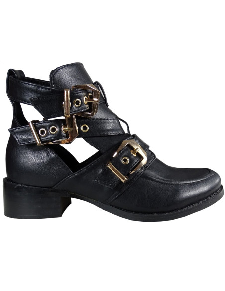 Schwarze Öko-Lederstiefel für Frauen - 1