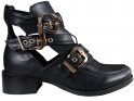 Black women's eco leather boots - 1