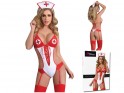 Costum de asistentă corp lenjerie erotică sexy - 4