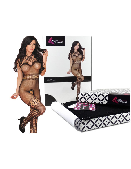 Bodystocking melns ar caurumu kājstarpē - 5