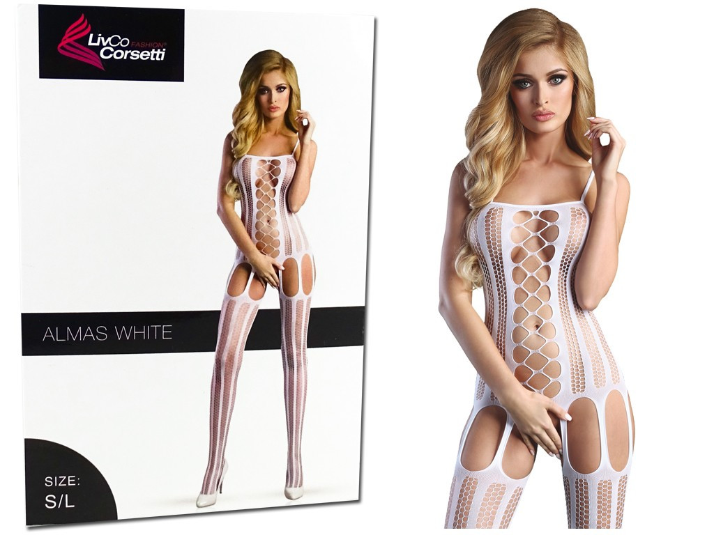 Fehér bodystocking erotikus fehérnemű - 3