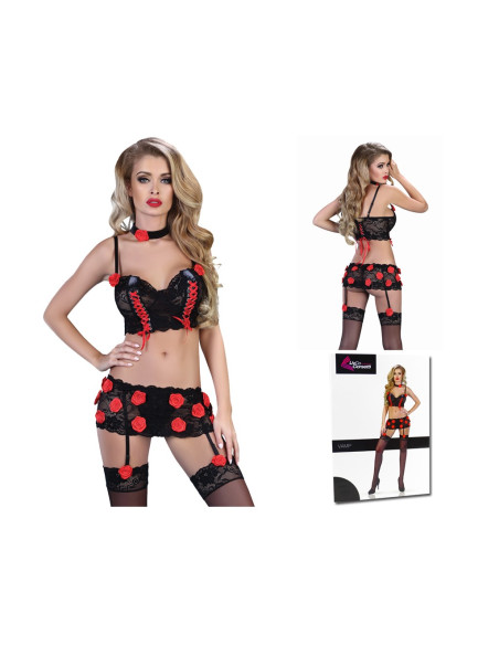 Lingerie komplekts krūšturis un zeķturi josta - 4