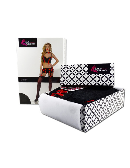 Lingerie komplekts krūšturis un zeķturi josta - 6
