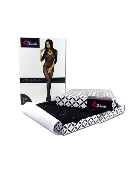 Femme noire à motifs, bodystocking sexy - 6