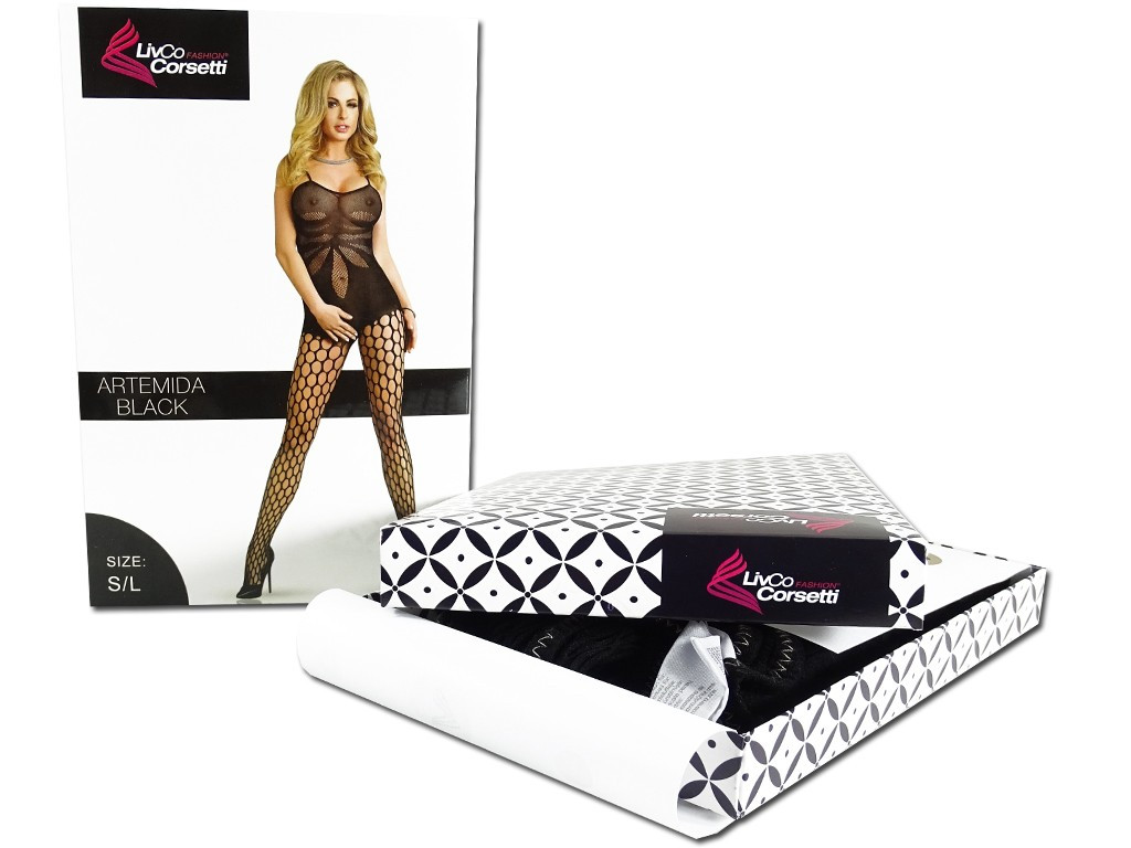Černé bodystocking erotické prádlo - 6