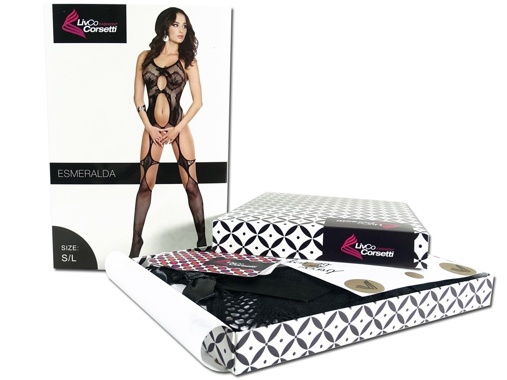 Erotische Dessous elastischer schwarzer Bodystocking - 6