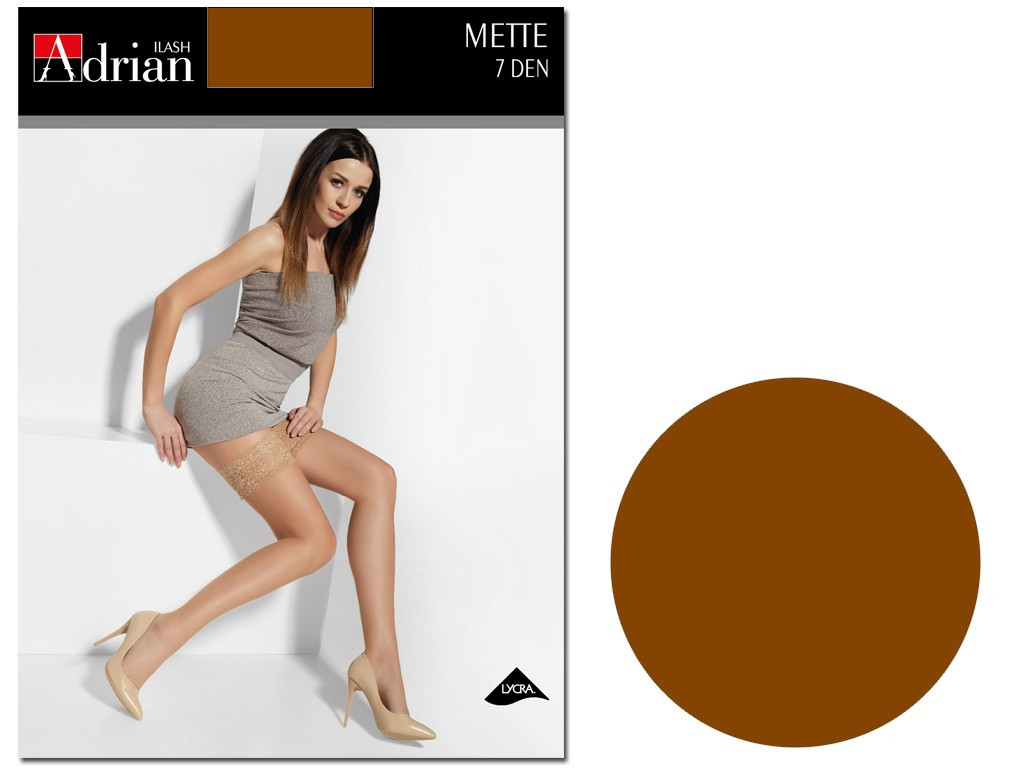 Жіночі тонкі панчохи Mette 7 den з мереживом - 3