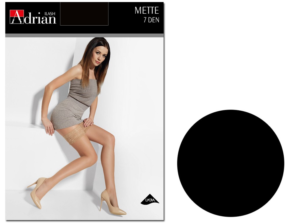 Thin ladies' stockings 7 den Mette with lace - 4