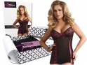 Black lace-up nightdress tied with ribbon - 5