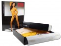 Oranžinis moteriškas bodystocking su raštuota elastine guma - 3