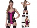 Black pink ladies' corset with lace - 4