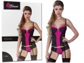 Black pink ladies' corset with lace - 6