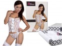 White lace corset with garter belts - 5