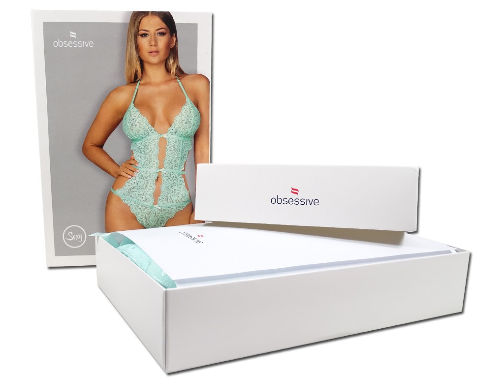 Mint lace body Obsessive erotic underwear - 3