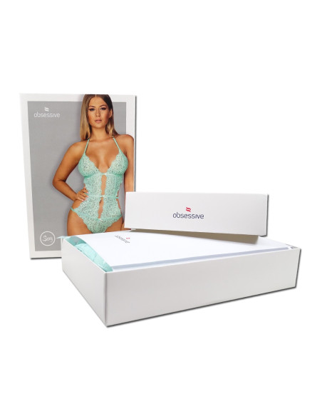 Corp din dantelă de mentă Lenjerie erotică obsesivă - 3
