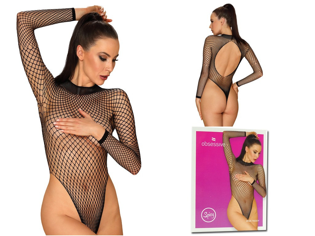 Melnādaino sieviešu ķermeņa kabarē erotiskā apakšveļa - 4