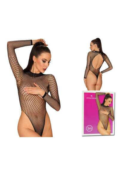 Czarne body damskie kabaretka bielizna erotyczna - 4