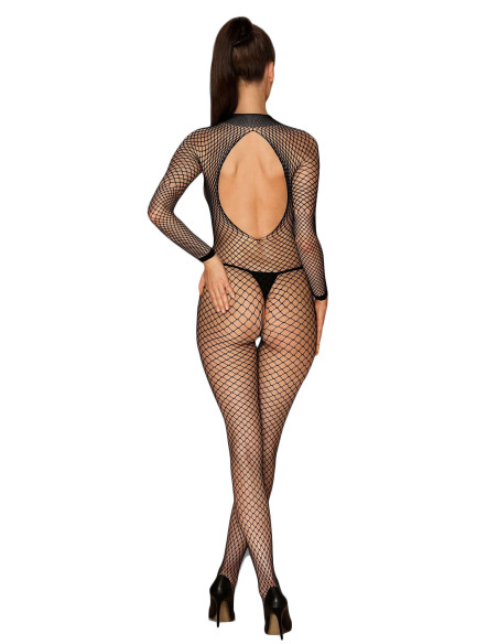 Black bodystocking cabaret erotic underwear - 2