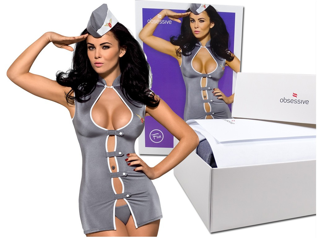 Dress up Kostüm Stewardess Obsessive erotische Unterwäsche - 5