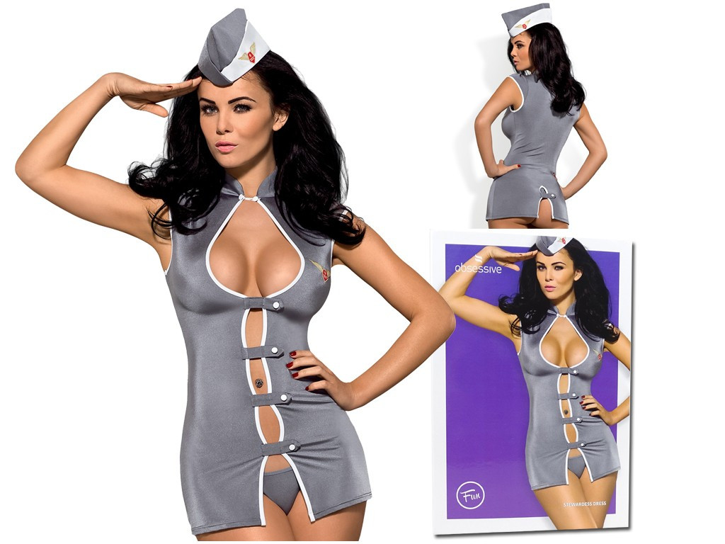 Kostium przebranie stewardess Obsessive bielizna erotyczna - 4