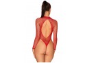 Dámské červené síťované erotické spodní prádlo - 2
