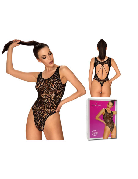 Sous-vêtements féminins noirs ajourés érotiques - 4