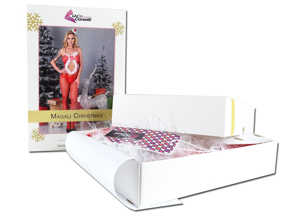 Canned red Christmas bodystocking - 3