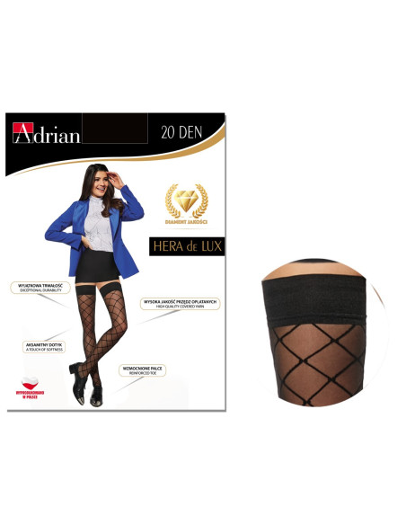 Self-supporting stockings like cabaret grille 20den - 3