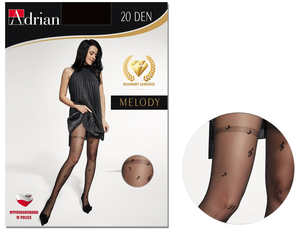 Raštuotos pėdkelnės MELODY 20 DEN Adrian - 3